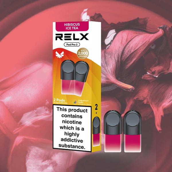Explore Halloween Deals on  RELX Global E-cigrette Vape RELX Pod Pro Hibiscus Ice Tea Hibiscus Tea 1.8% Nicotine  
