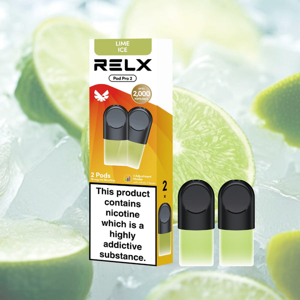 Explore Halloween Deals on RELX Global E-cigrette Vape RELX Pod Pro Lime Ice Lime Ice 1.8% Nicotine  
