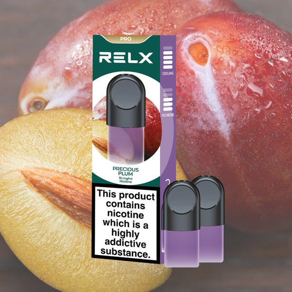 Explore Halloween Deals on RELX Global E-cigrette Vape RELX Pod Pro Precious Plum Fresh Precious Plum 1.8% Nicotine 
