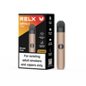 Bronze Dusk RELX Infinity 2 Plus vape device with adjustable power modes and official packaging