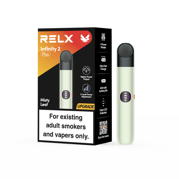 Enchanted Forest RELX Infinity 2 Plus vape device with official packaging box
