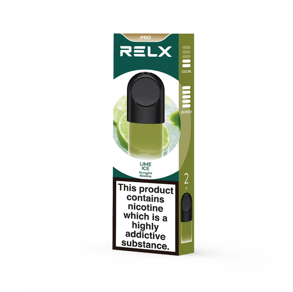 Explore Halloween Deals on RELX Pod Pro - Vape Pods With Rich Flavors RELX Pod Pro (Autoship) (2-packed) 18mg/ml / Lime Ice
