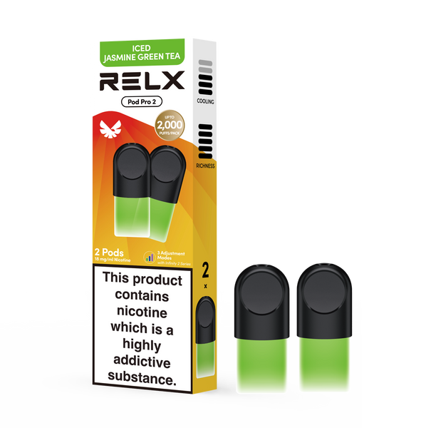 RELX Pod Pro refill vape pods product image, compatible prefilled pod cartridges for RELX Pod Pro devices.
