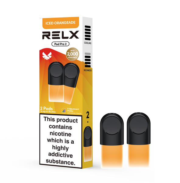 RELX Pod Pro refill vape pods product image, compatible prefilled pod cartridges for RELX Pod Pro devices.
