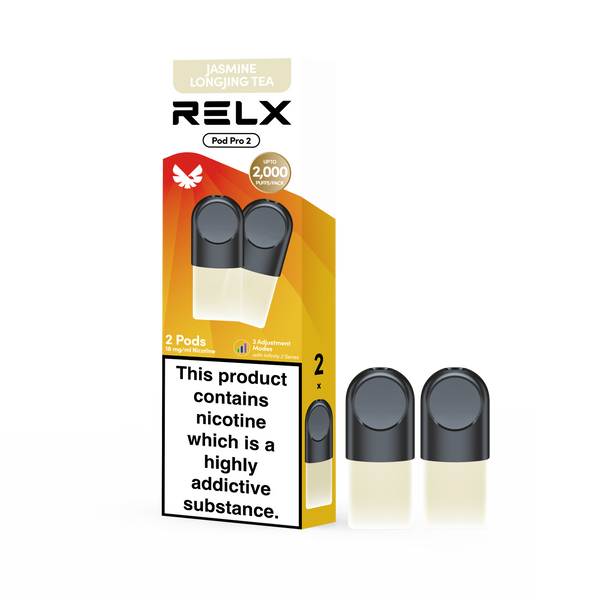 RELX Pod Pro refill vape pods product image, compatible prefilled pod cartridges for RELX Pod Pro devices.
