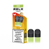 RELX Pod Pro Green Grape refill vape pods packshot, prefilled pod cartridges with smooth flavor profile.